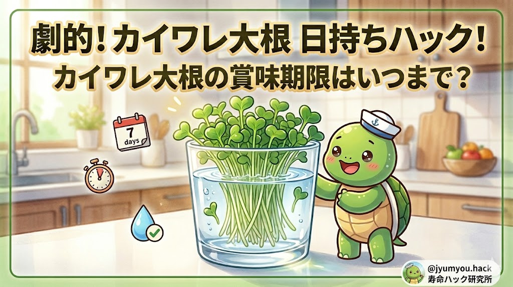 カイワレ大根の賞味期限はいつまで?腐るとどうなる?1週間以上長持ちさせる保存ハック
