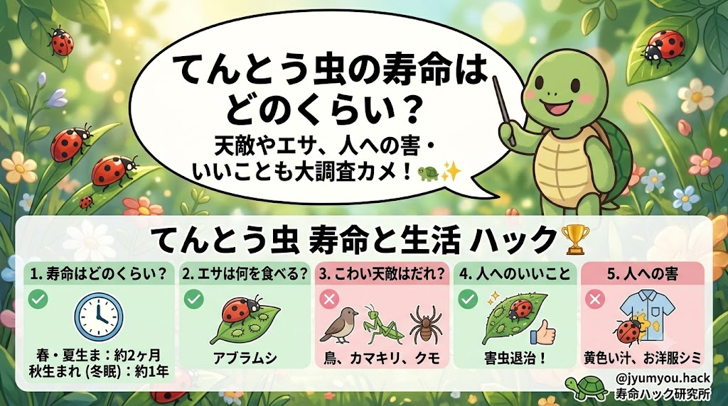 テントウムシ　寿命　天敵　幼虫